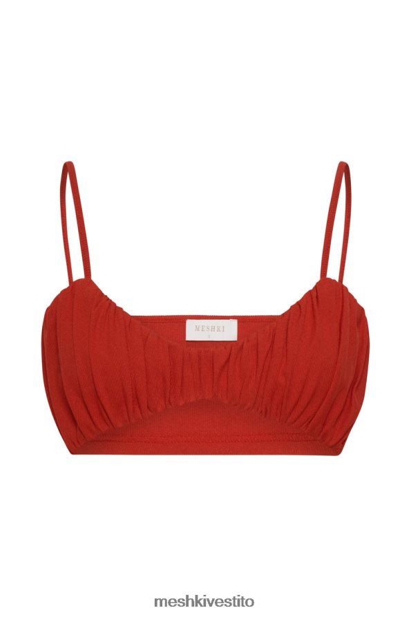 Meshki Jordan con increspature davanti e davanti in alto vestiario rosso 6L048P1184