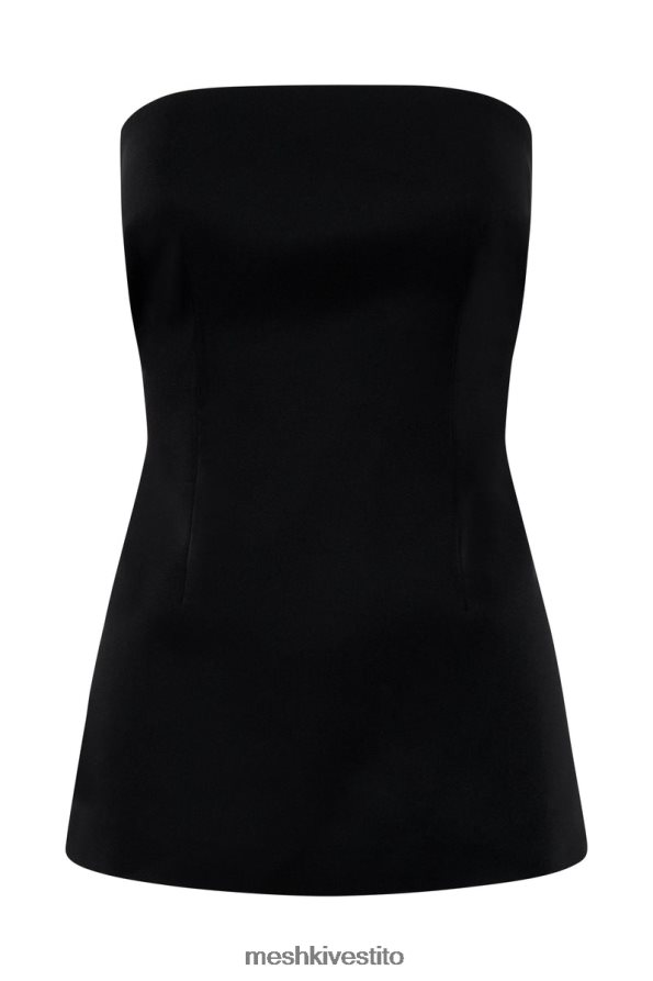 Meshki Top Astrid senza spalline con allacciatura sul retro vestiario nero 6L048P862