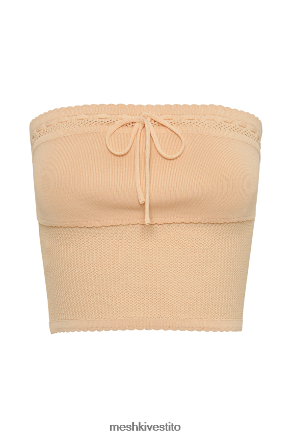 Meshki Top a tubo in maglia waffle Kyra vestiario albicocca 6L048P765
