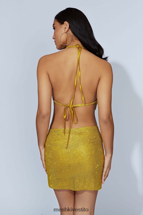Meshki Top allacciato al collo con scollo ad anello Daphne Diamante vestiario certosa 6L048P996