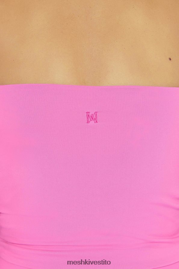 Meshki Top con spalline sottili Kaitlyn Sweetheart vestiario rosa gomma da masticare 6L048P977