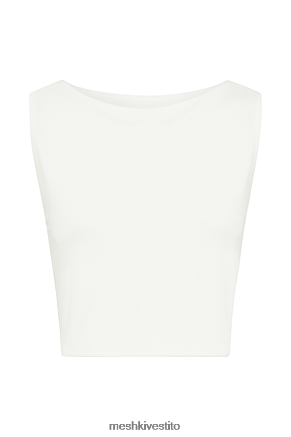 Meshki parte superiore del cappuccio aderente suri vestiario bianco 6L048P788