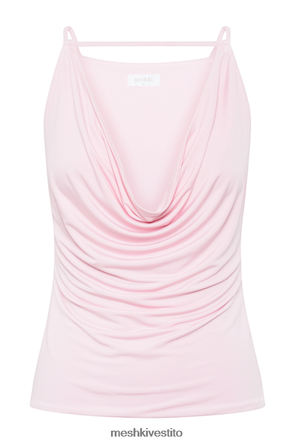 Meshki top attillato con palangari di Deanna vestiario rosa confetto 6L048P1215