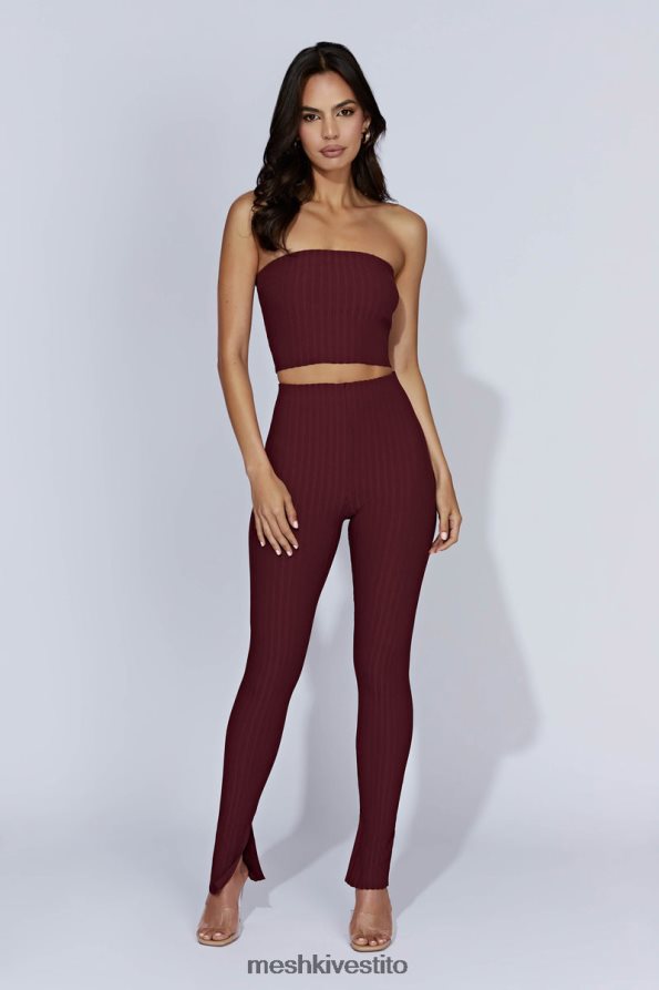 Meshki top in maglia senza spalline jordi vestiario cioccolato alla ciliegia 6L048P1012