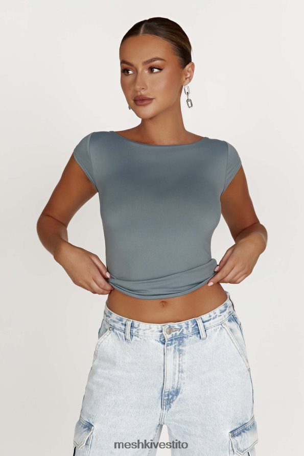 Meshki top lungo Reyna in nylon riciclato vestiario carbone leggero 6L048P849