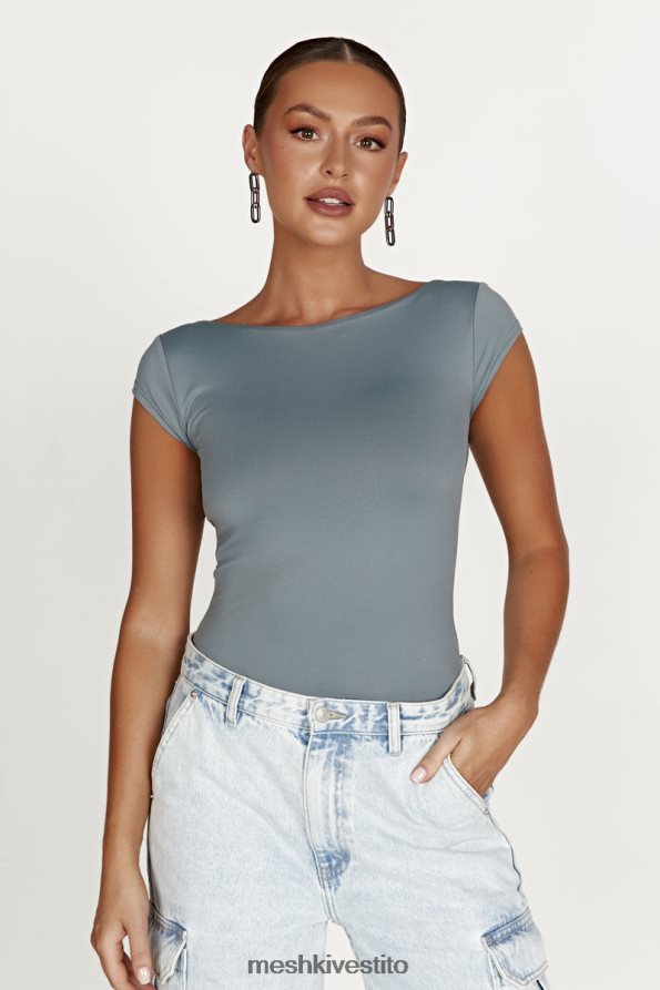 Meshki top lungo Reyna in nylon riciclato vestiario carbone leggero 6L048P849