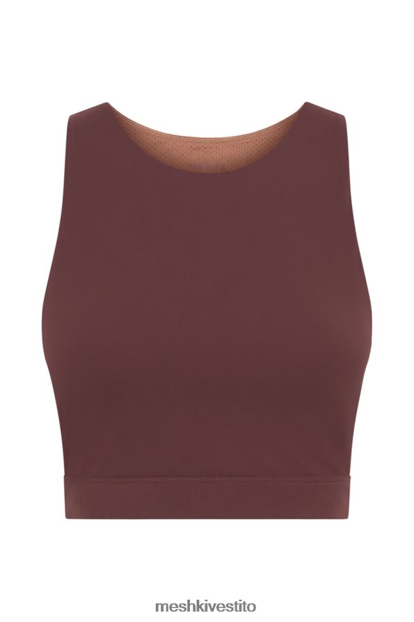 Meshki Lori top corto da corsa bicolore vestiario mogano/marrone chiaro 6L048P1094