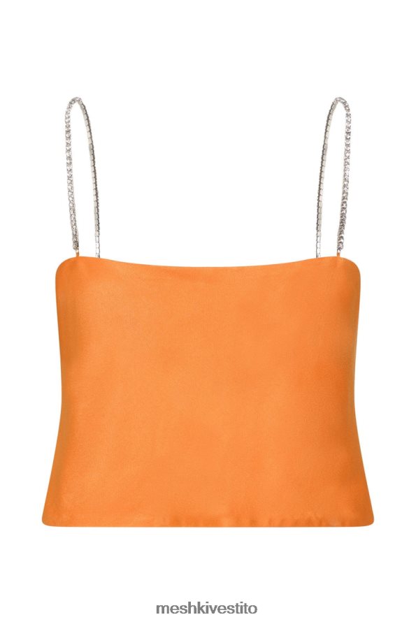 Meshki Top corto Dayana dal taglio dritto vestiario mandarino 6L048P1175