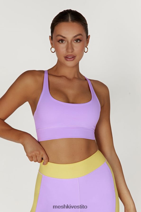 Meshki Top corto Elise con canotta sul retro vestiario lilla 6L048P1115