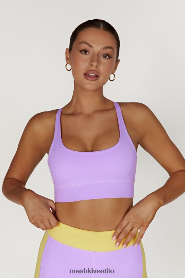 Meshki Top corto Elise con canotta sul retro vestiario lilla 6L048P1115