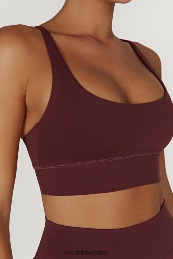 Meshki Top corto Elise con canotta sul retro vestiario mogano 6L048P941