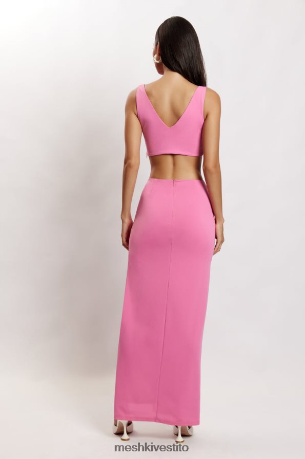 Meshki Top corto con hardware a triangolo jacqui vestiario rosa 6L048P1185