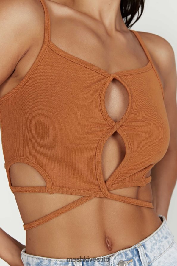 Meshki ayesha ha tagliato la canottiera vestiario biscotto 6L048P1201