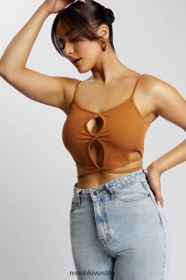 Meshki ayesha ha tagliato la canottiera vestiario biscotto 6L048P1201