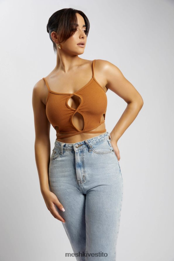 Meshki ayesha ha tagliato la canottiera vestiario biscotto 6L048P1201
