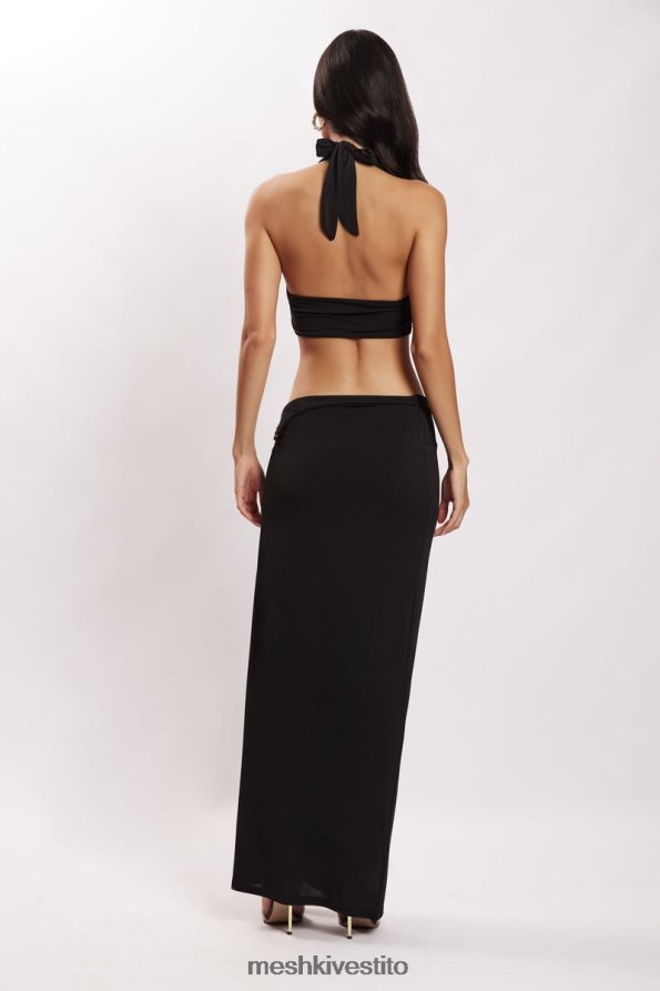 Meshki top corto Nicole alla caviglia vestiario nero 6L048P1178