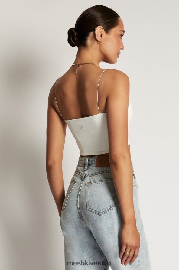 Meshki top corto Yvonne Cami vestiario bianco 6L048P938