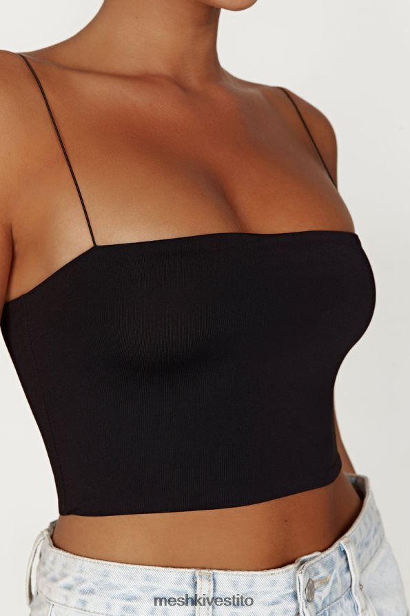 Meshki top corto Yvonne Cami vestiario nero 6L048P939