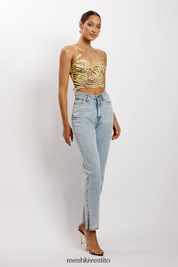 Meshki top corto alla caviglia joelle vestiario stampa zebrata 6L048P1154