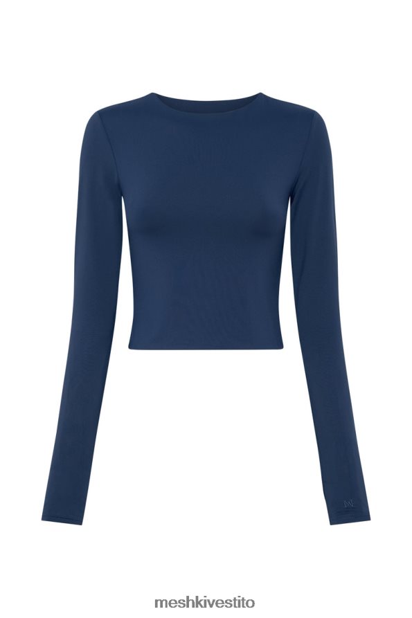 Meshki top corto estelle a maniche lunghe vestiario marina di mezzanotte 6L048P1131