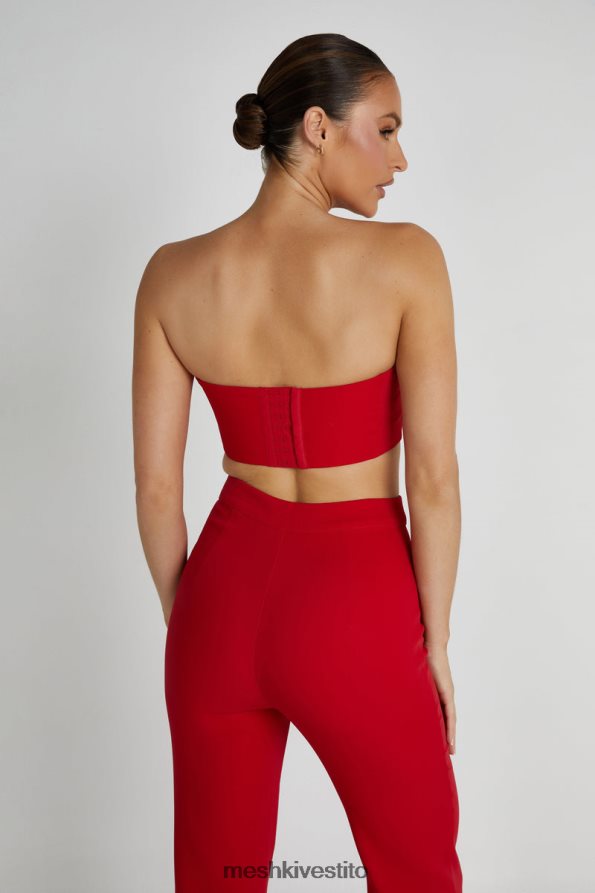Meshki top corto paloma rosa vestiario rosso 6L048P816