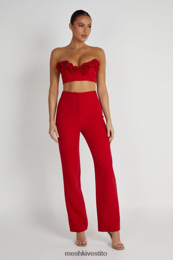 Meshki top corto paloma rosa vestiario rosso 6L048P816