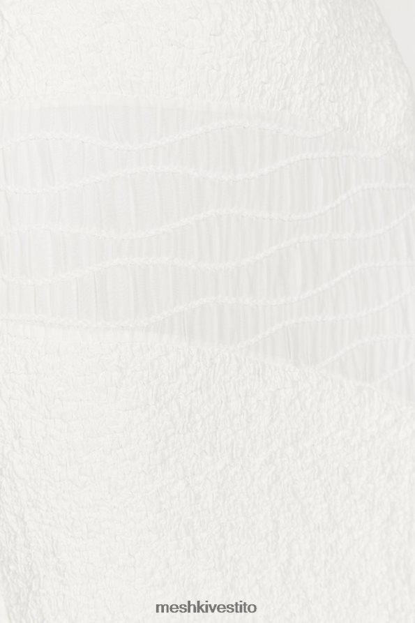 Meshki top corto testurizzato nyah vestiario bianco 6L048P900