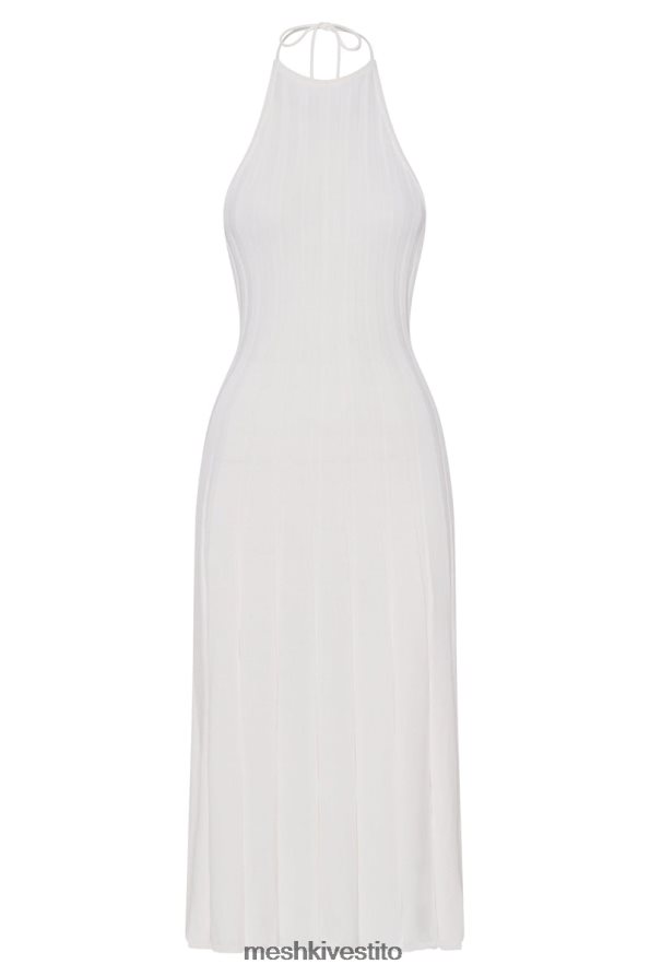 Meshki Abito midi Adrienne con scollo all\'americana vestiario bianco 6L048P176