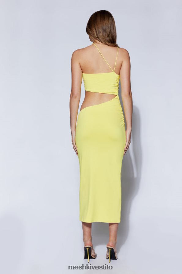 Meshki Abito midi Keira con taglio laterale vestiario giallo 6L048P705