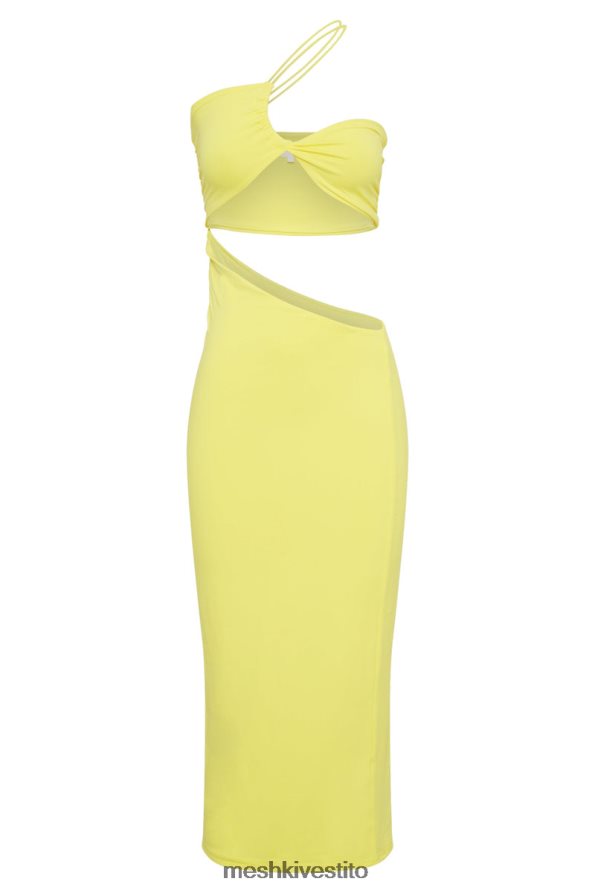 Meshki Abito midi Keira con taglio laterale vestiario giallo 6L048P705