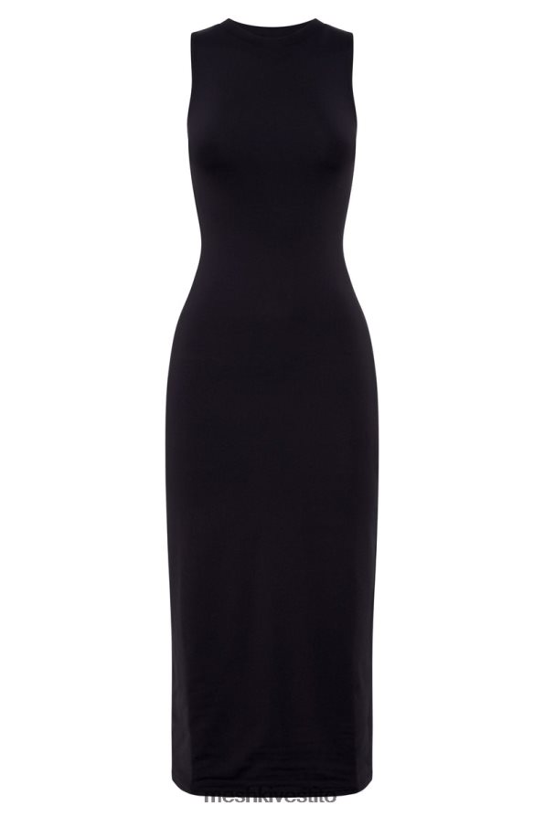 Meshki Abito midi a canotta senza maniche Jill vestiario nero 6L048P467