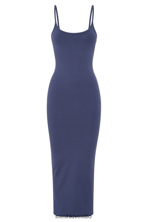 Meshki Abito midi a canottiera a coste Alexis vestiario marina di mezzanotte 6L048P331