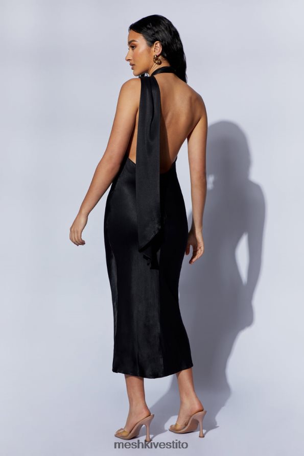 Meshki Abito midi a trapezio con collo a stella vestiario nero 6L048P449
