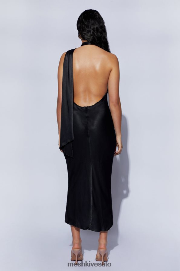 Meshki Abito midi a trapezio con collo a stella vestiario nero 6L048P449