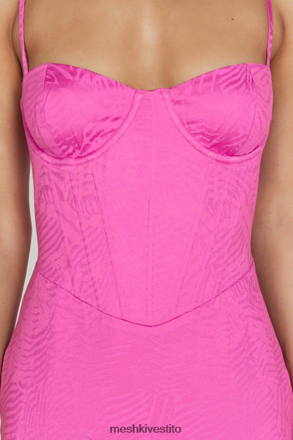 Meshki Abito midi con corsetto Maggie vestiario rosa Rosa 6L048P580