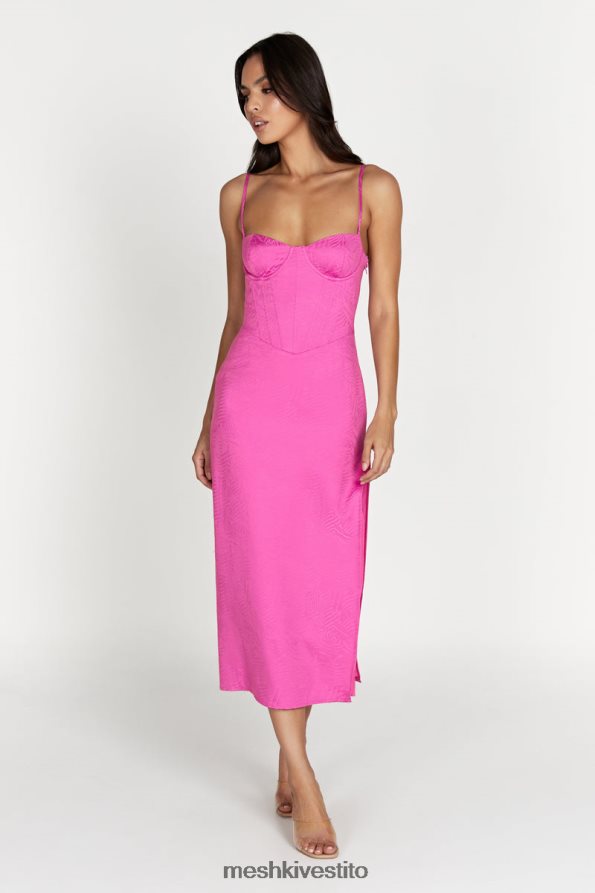 Meshki Abito midi con corsetto Maggie vestiario rosa Rosa 6L048P580