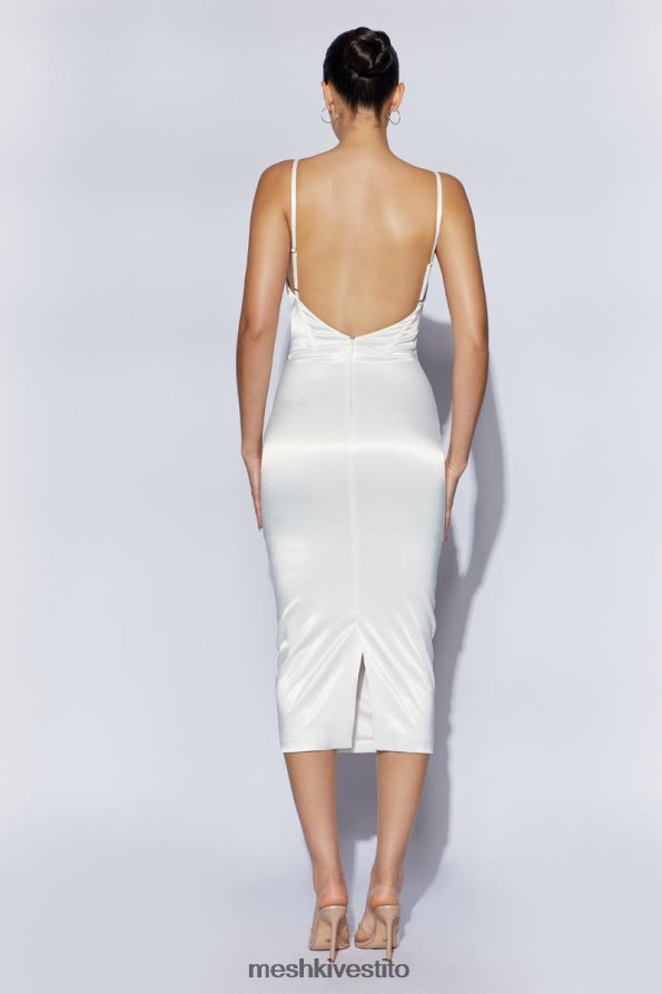 Meshki Abito midi con corsetto brie vestiario bianco 6L048P663