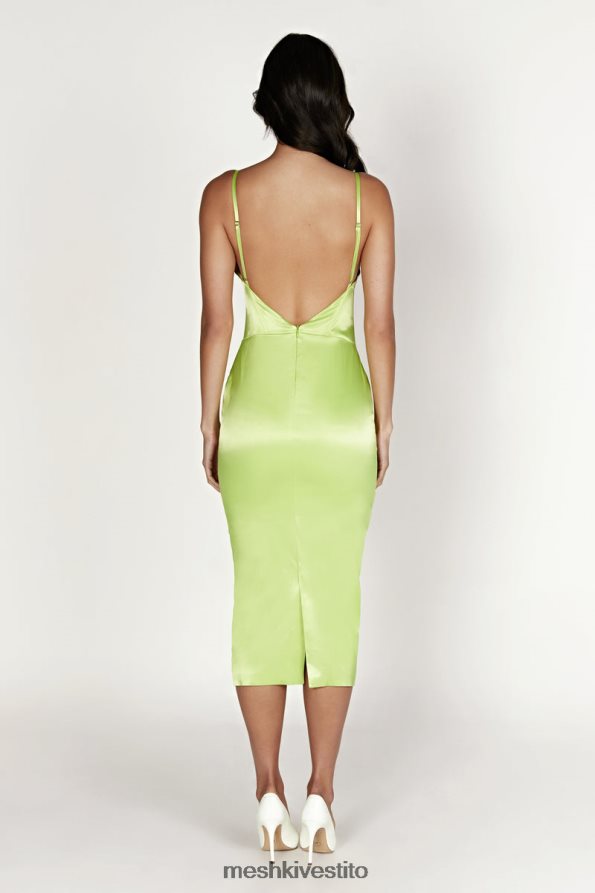 Meshki Abito midi con corsetto brie vestiario verde pistacchio 6L048P683