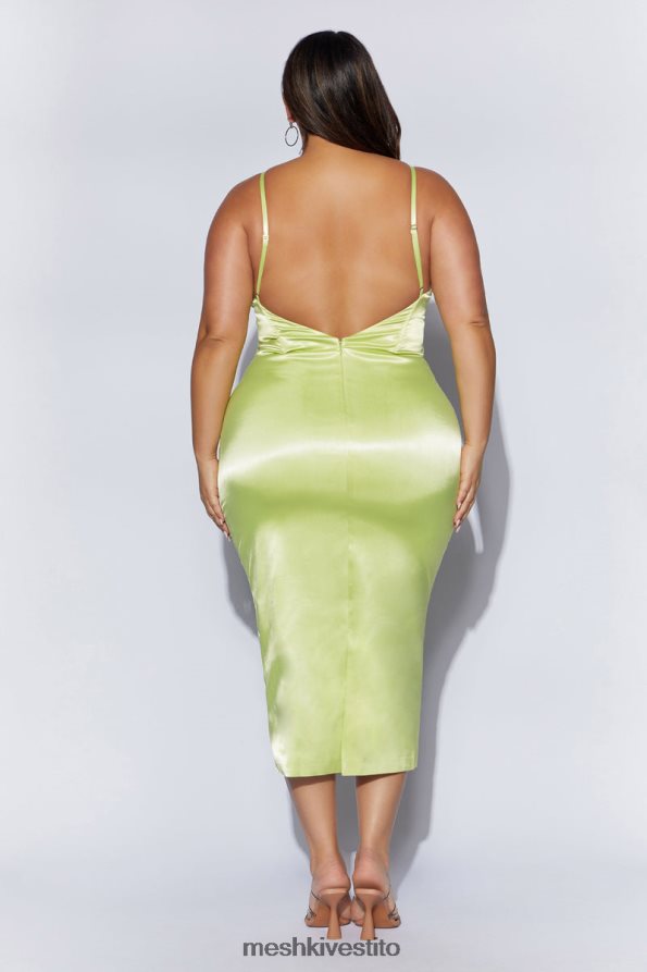 Meshki Abito midi con corsetto brie vestiario verde pistacchio 6L048P683