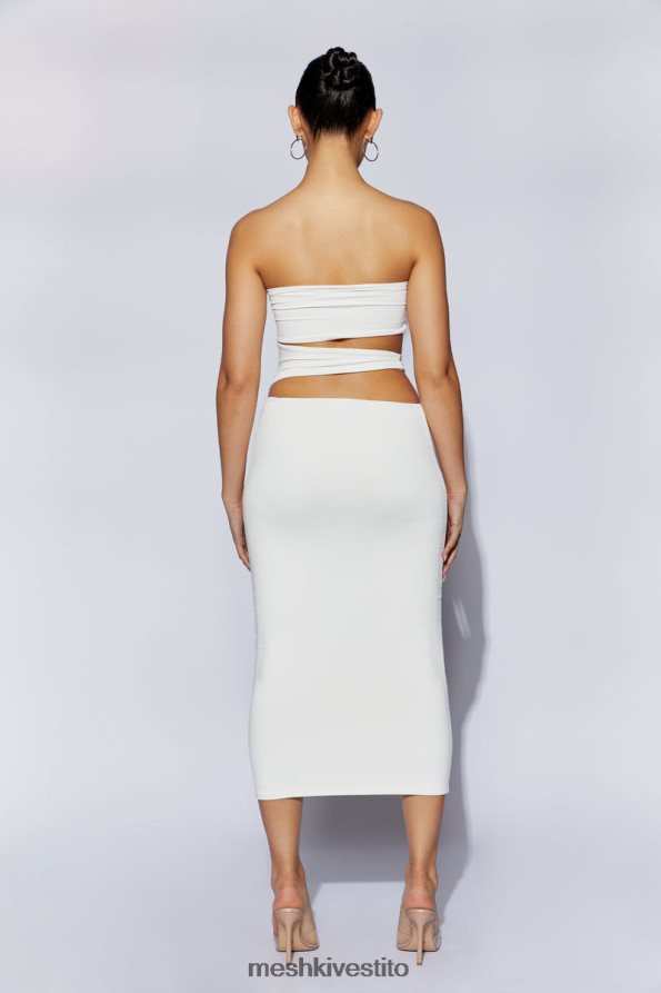 Meshki Abito midi con taglio Cassandra vestiario bianco 6L048P699