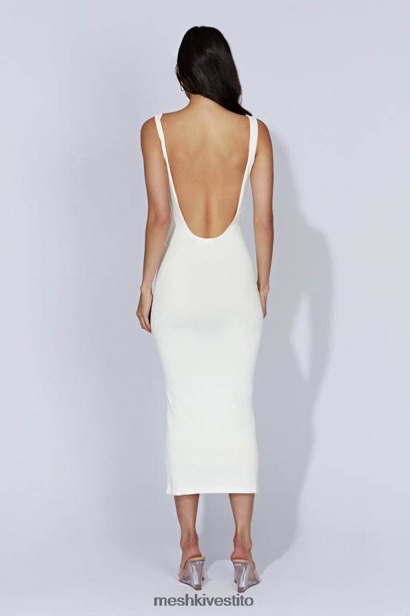 Meshki Abito midi in maglia con cut-out di Nola vestiario bianco 6L048P639