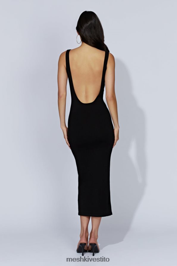 Meshki Abito midi in maglia con cut-out di Nola vestiario nero 6L048P649