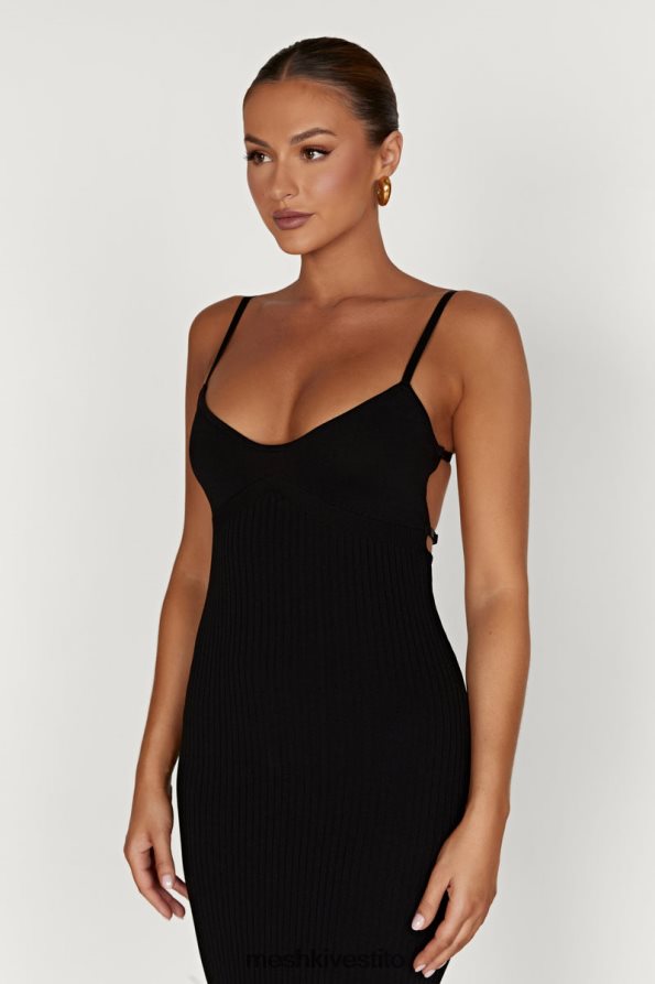 Meshki Abito midi in maglia senza schienale di Avalon vestiario nero 6L048P417