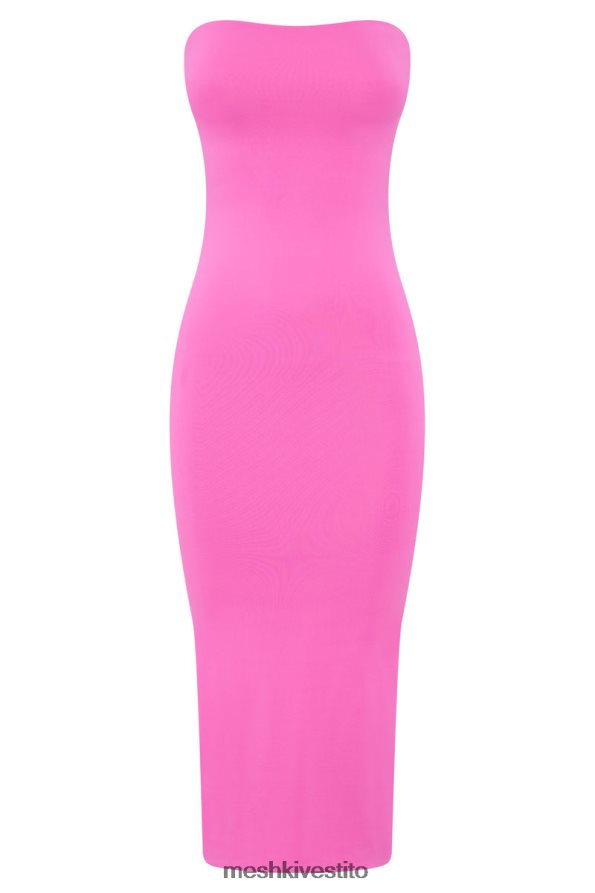 Meshki Abito midi senza spalline Cassidy vestiario rosa gomma da masticare 6L048P518