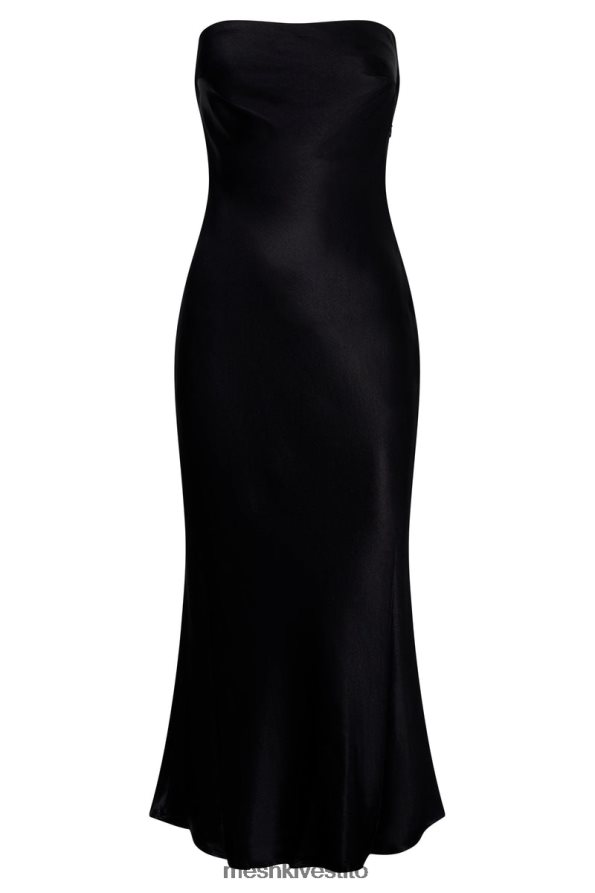Meshki Abito midi senza spalline Mischa con dettagli in pizzo vestiario nero 6L048P464