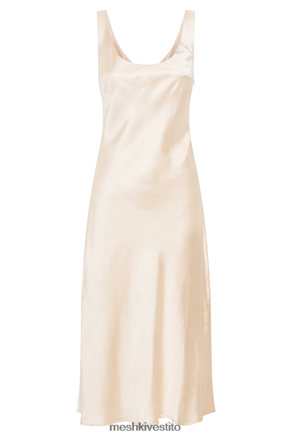 Meshki Abito midi sottoveste in raso iridescente Tamara vestiario albicocca 6L048P292