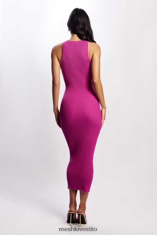 Meshki abito midi in maglia color terra di Siena vestiario Viola 6L048P718