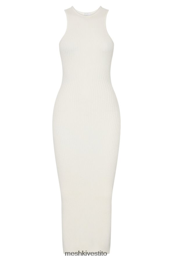 Meshki abito midi in maglia color terra di Siena vestiario bianco 6L048P418