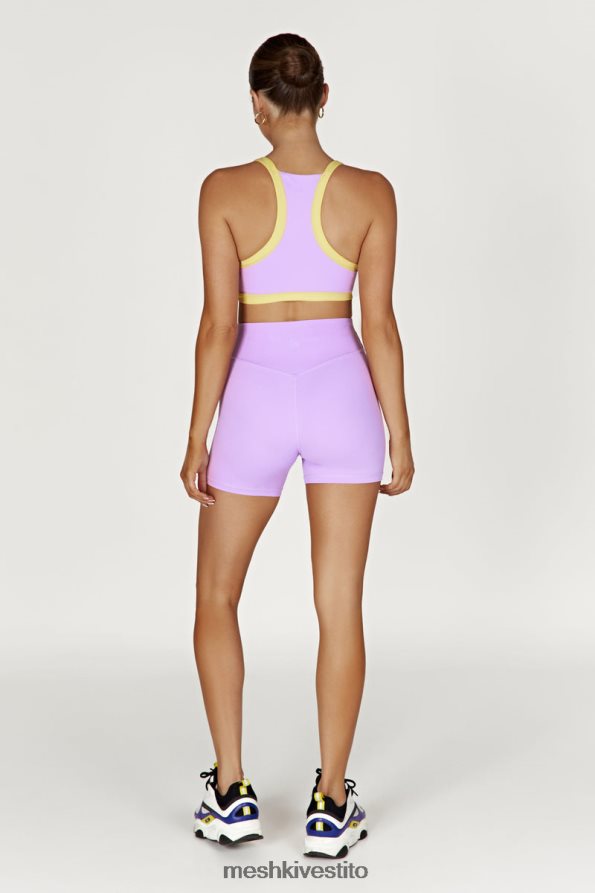 Meshki Reggiseno sportivo corto bicolore Becca vestiario lilla/giallo 6L048P1049