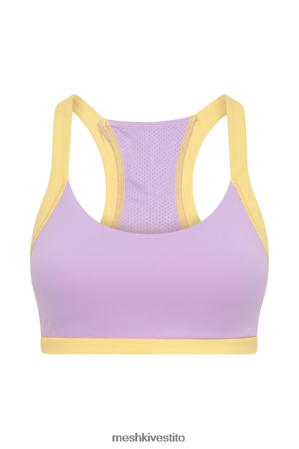Meshki Reggiseno sportivo corto bicolore Becca vestiario lilla/giallo 6L048P1049